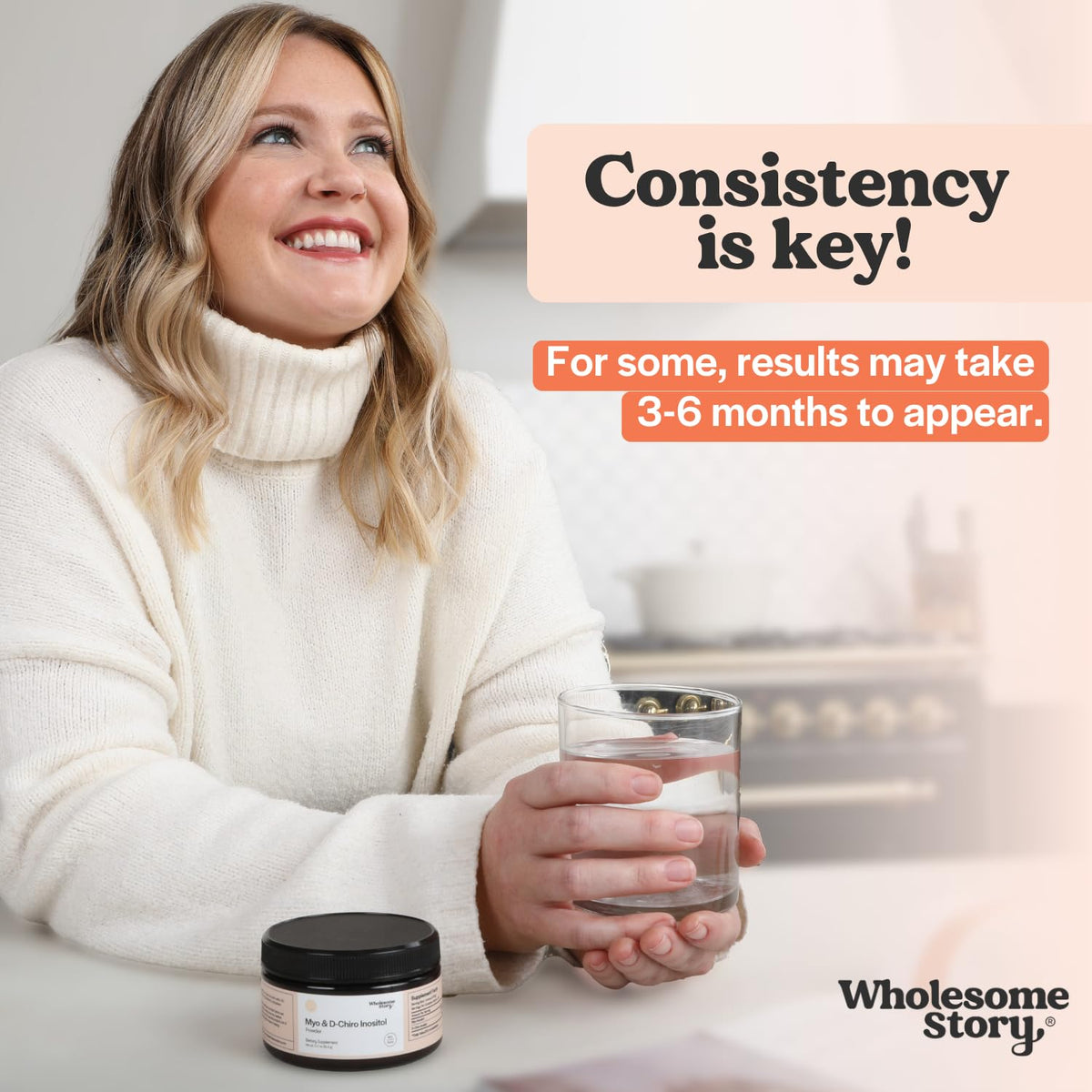 Wholesome Story Myo-Inositol & D-Chiro Inositol Supplement for Women | Fertility Supplements for Hormonal Balance & Ovarian Health Support | Myoinositol | Ideal 40:1 Ratio | 30 Servings