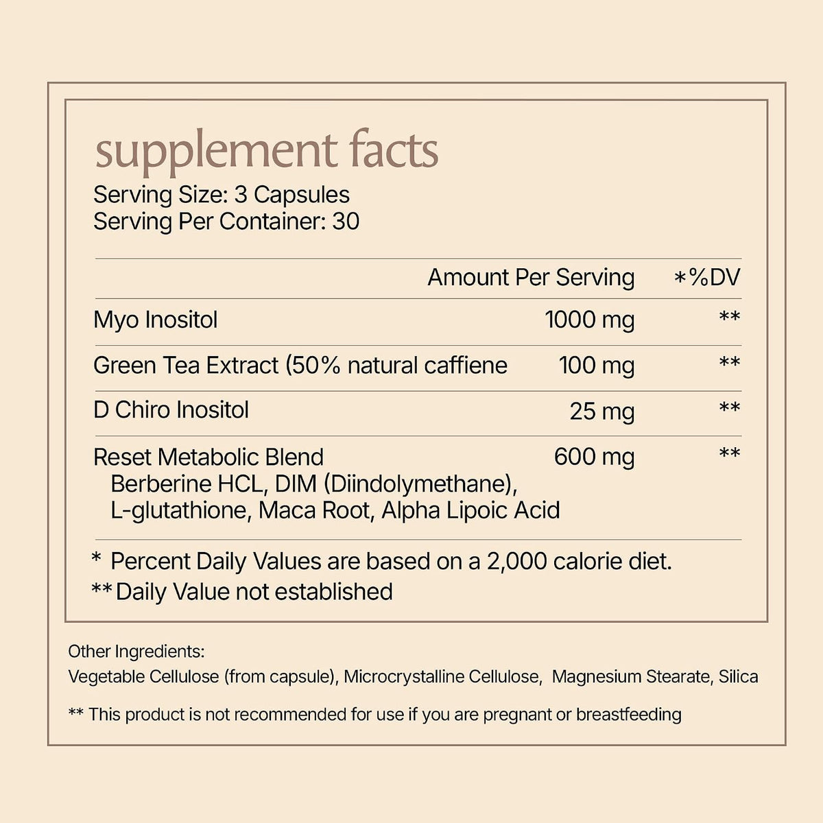 Paulina FITNESS Reset AM Metabolism & Hormone Support - 90 Caps | Supports Appetite & Metabolism Regulation, Enhanced Energy & Mood, Hormone Balance For Holistic Wellness, Unflavored