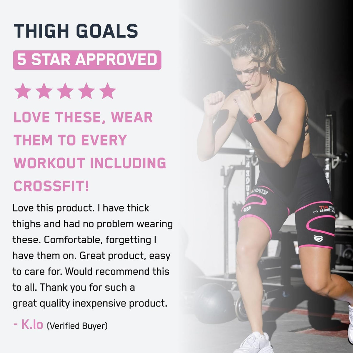 SteelFit Thigh Trimmers for Women & Men - Latex-Free Neoprene Thigh Slimmer | Trainer Wraps for Increased Circulation, Heat & Sweat - Adjustable Non-Slip Fit, Moisture-Wicking Lining - One Size Fits Most
