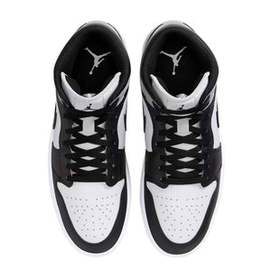Men's Jordan 1 Mid Barons in White/Light Smoke Grey/Black