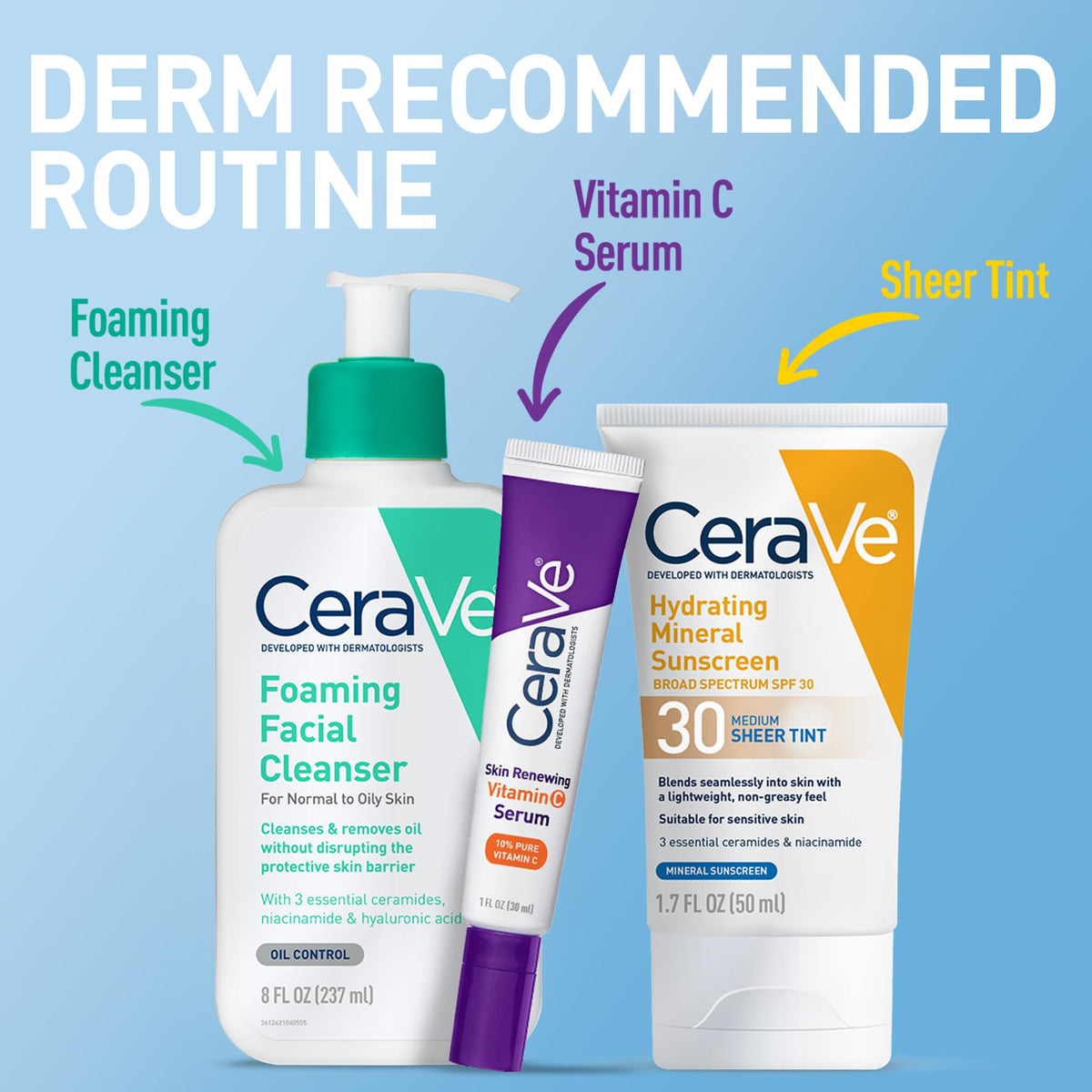 CeraVe Hydrating Mineral Sunscreen SPF 30 with Sheer Tint, Tinted Mineral Sunscreen with Zinc Oxide & Titanium Dioxide