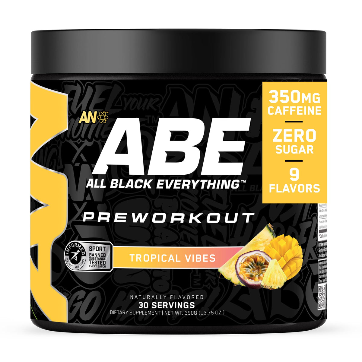 All Black Everything Pre-Workout Powder | Preworkout Energy Drink Mix | 350mg Caffeine | Beta Alanine & Citrulline | Energy Supplement for Men & Women | Baddy Berry | 30 Servings