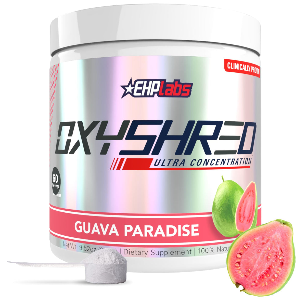 EHP Labs OxyShred Pre Workout Powder - Preworkout Powder with L Glutamine & Acetyl L Carnitine, Energy Boost Drink - Cosmic Blast, 60 Servings