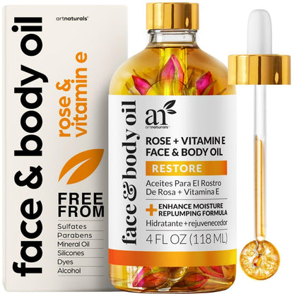 Artnaturals Rose & Vitamin E Face Oil, 4 oz