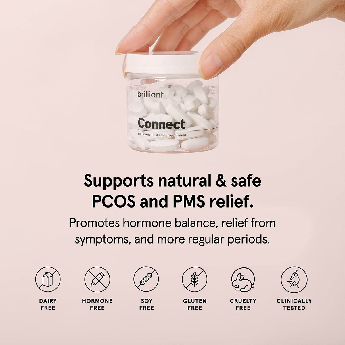 Brilliant Connect Period Health Supplement – Promotes Relief from Cramps, Fatigue