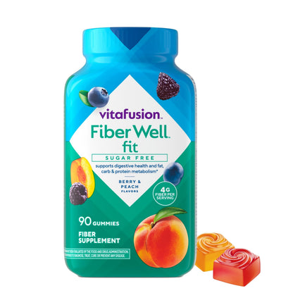 Vitafusion Fiber Well Fit Gummies Supplement, 90 Count (Packaging May Vary)