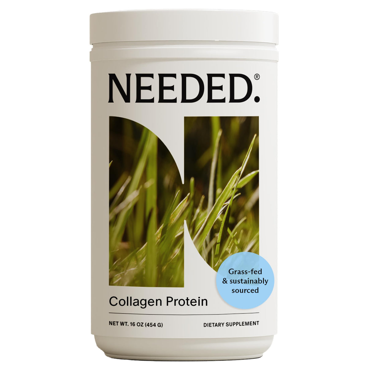 Needed. Hydrolyzed Collagen Protein Powder | Expert-Backed & Clean Sourced | Supports Skin, Hair, Joints | Grass-fed, Pasture-Raised, Hormone-Free | 1lb