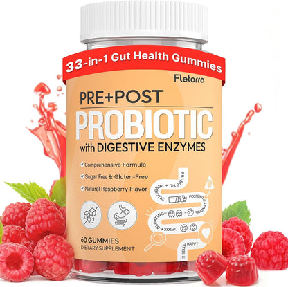 Probiotic Gummies, Probiotics for Gut Health, 0 Sugar - 60 Counts