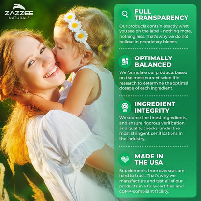 Zazzee USDA Organic Vitex 4:1 Extract, 120 Vegan Capsules, 4 Month Supply, Chaste Berry, Hormonal Balance & Cycle Support for Women, Certified Kosher, Vitex Agnus-Castus, Non-GMO, Made in the USA