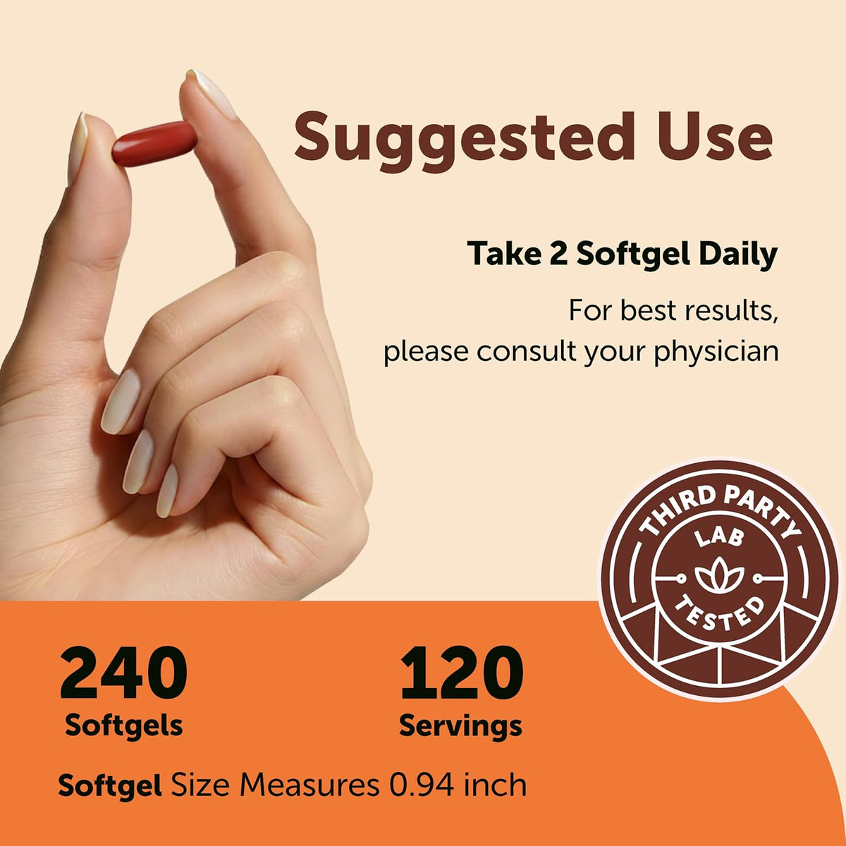 Micro Ingredients CoQ10 400 mg Per Serving, 240 Softgels | Made with Coconut MCT Oil | Coenzyme Q10 (Ubiquinone) | Non-GMO