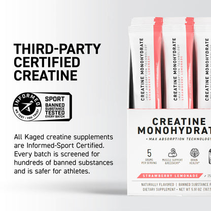 Kaged Creatine Monohydrate Micronized Powder | Unflavored | Muscle Building & Recovery | 5000 mg Per Serving | Vegan, Gluten Free, Easily Digestible | Supplements for Men & Women | 100 Servings