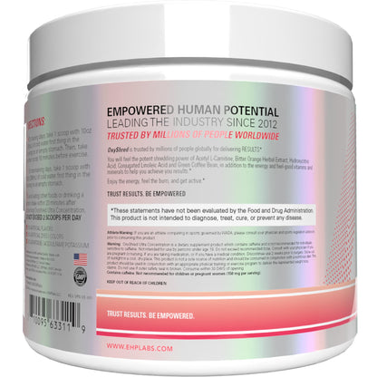 EHP Labs OxyShred Pre Workout Powder - Preworkout Powder with L Glutamine & Acetyl L Carnitine, Energy Boost Drink - Cosmic Blast, 60 Servings