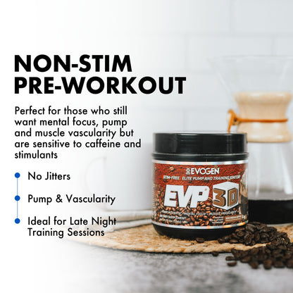 Evogen EVP 3D Stim Free Pre-Workout | Citrus Candy | 40 Servings | Arginine nitrate, L-citrulline, beta-alanine and creatine with lion's mane, L-tyrosine and DMAE for pumps and focus