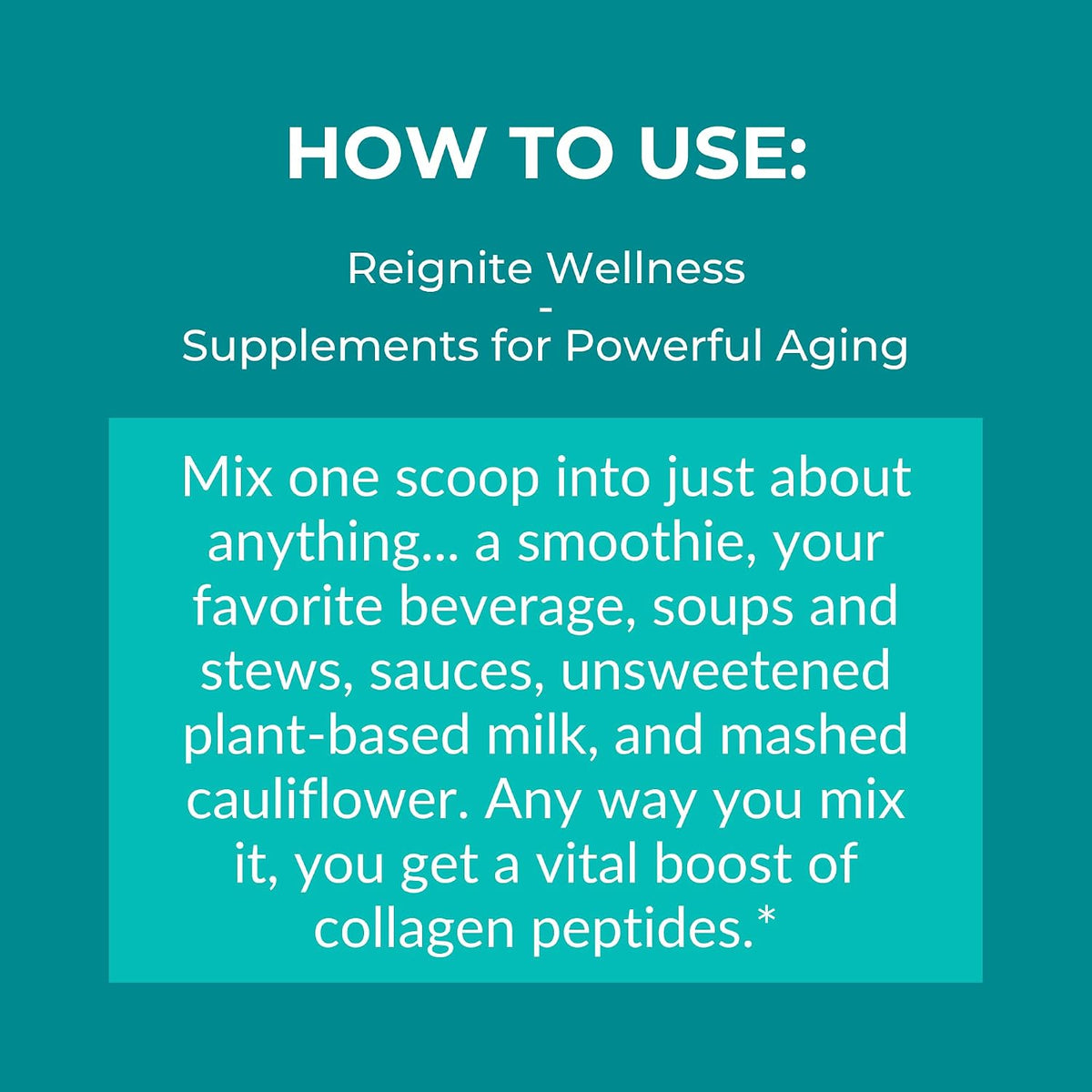 Reignite Wellness by JJ Virgin | Collagen Peptides Powder | Collagen Peptides Powder Supplement | Hair, Skin & Nails Support | Muscle & Joint Support Supplement | 30 Servings
