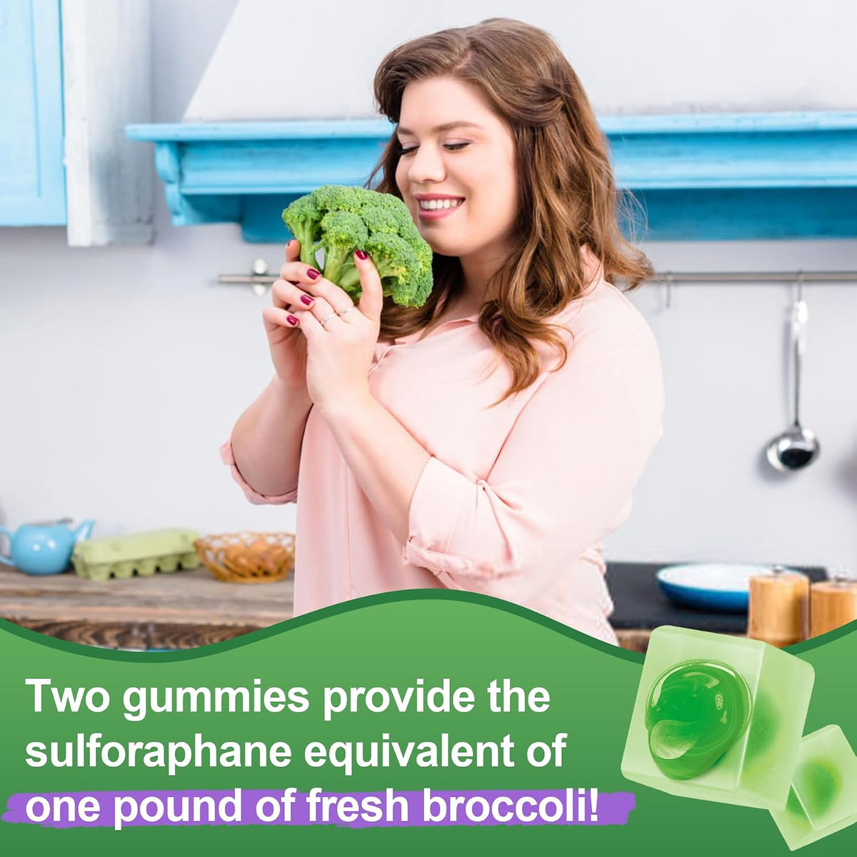 150mg Liposomal Sulforaphane Supplement from Broccoli Sprouts Extract - Sulforaphane with Myrosinase, Vitamin C, E | Broccoli Sprout Supplement for Antioxidant, Detox & Cellular Health | 60 Counts