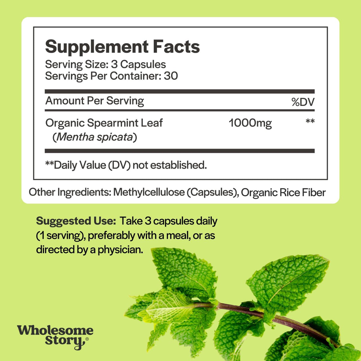 Spearmint + Myo & D Chiro Inositol | Organic Spearmint Capsules & Myo & D-Chiro Inositol Bundle Supplement | Hormonal Balance & Healthy Ovarian Function Support for Women | 30 Day Supply