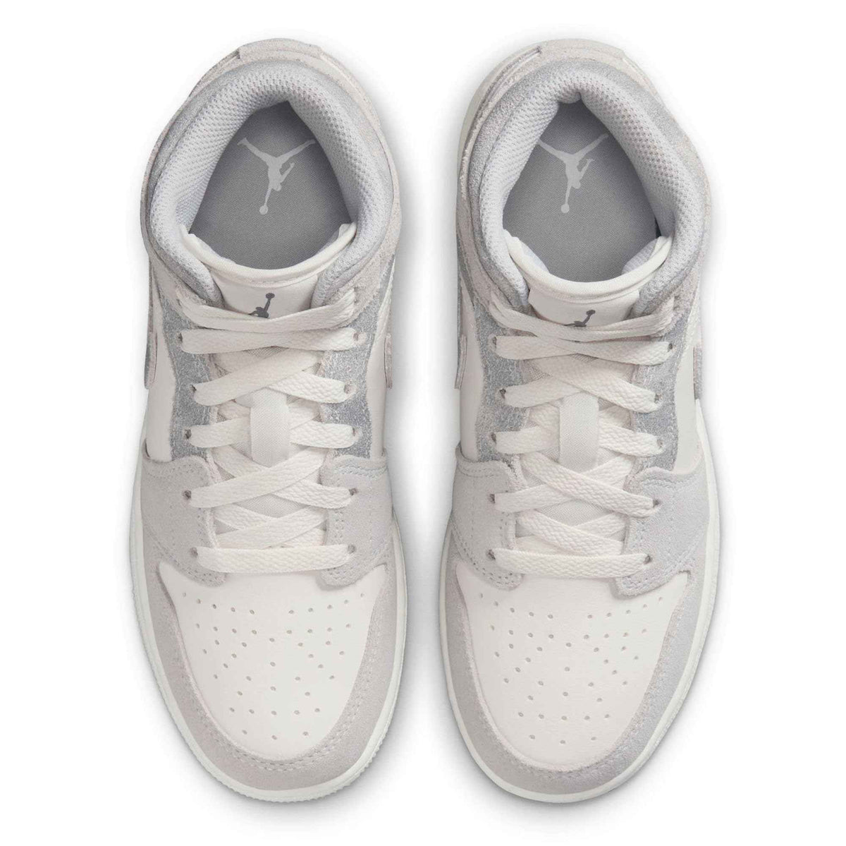 Air Jordan 1 Mid SE Big Kids' Shoes (FQ8088-002, Neutral Grey/Sail/Smoke Grey) Size 6.5