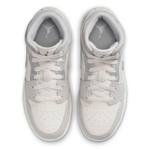 Air Jordan 1 Mid SE Big Kids' Shoes (FQ8088-002, Neutral Grey/Sail/Smoke Grey) Size 6.5