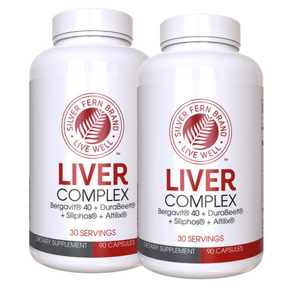 Silver Fern Brand Liver Complex Supplement (1 Pack) | With Milk Thistle, Beet Root, Bergavit®, & Artichoke Extract – Daily Liver Support – 90 Vegetarian Capsules