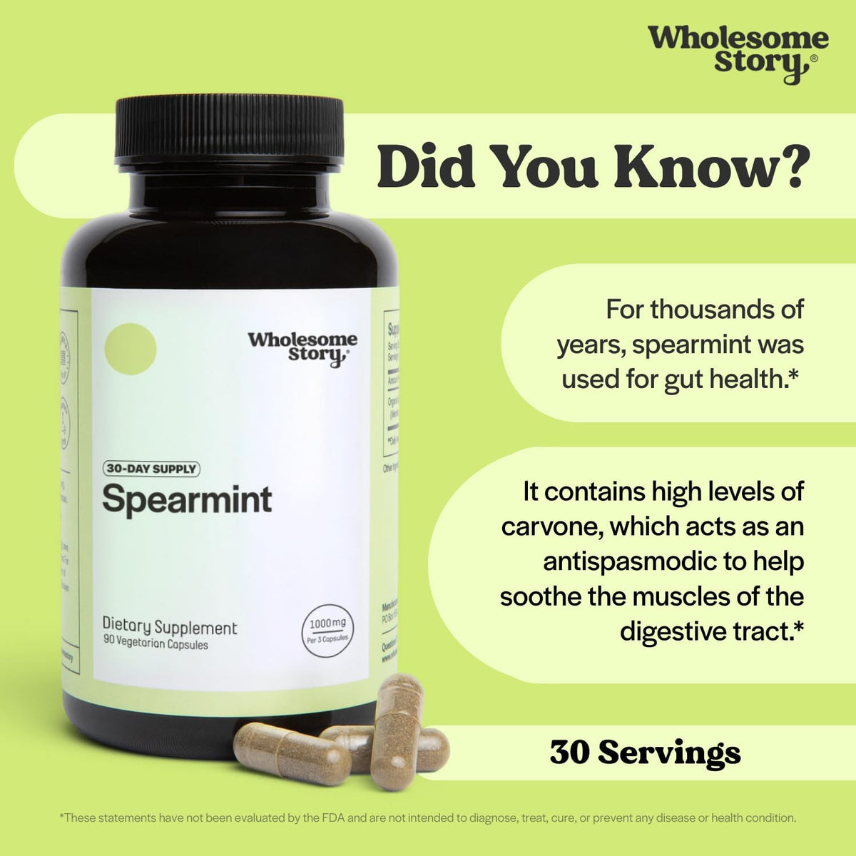 Organic Spearmint + N Acetyl Cysteine | Organic Spearmint Capsules & N Acetyl Cysteine 600 mg Bundle Supplement | Supports Hormones, Liver, Lung, Digestion & Gut Health | 30 & 120 Day Supply