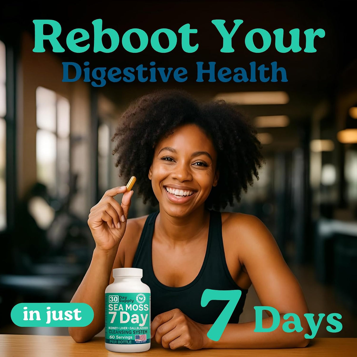 Atlantic Naturals Liver Cleanse Detox Capsules – Milk Thistle, Dandelion Root, Burdock, Red Clover & Chanca Piedra with Sea Moss – 7 Day Liver & Gallbladder Support – 180 Count