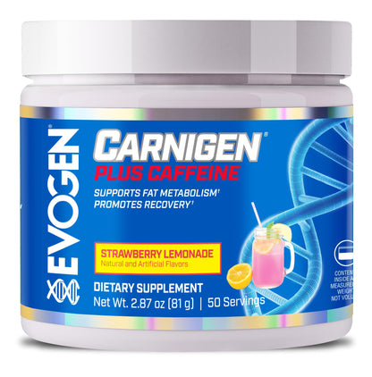 Evogen Carnigen Supports Energy and Metabolism | Raspberry Lemonade | 50 Servings