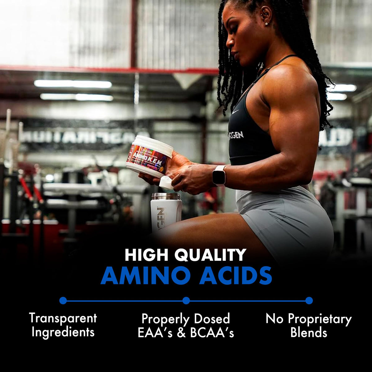 Evogen Amino K.E.M. EAA & BCAA | Tropic Thunder | 30 Servings | S7 nitric oxide blend with betaine anhydrous, coconut water and leucine for blood flow, muscle growth, hydration and recovery