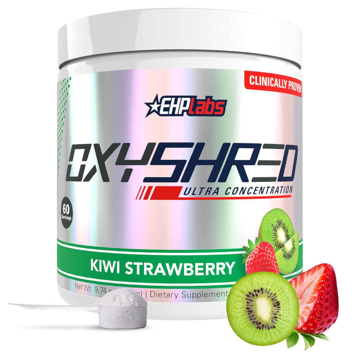 EHP Labs OxyShred Pre Workout Powder - Preworkout Powder with L Glutamine & Acetyl L Carnitine, Energy Boost Drink - Cosmic Blast, 60 Servings
