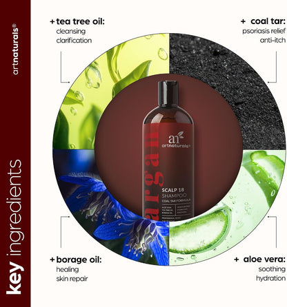 Artnaturals Therapeutic Argan Shampoo with Coal Tar, 16 fl oz