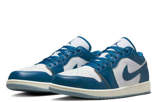 NIKE Air Jordan 1 Low SE Men's Shoes (FN5214-141, White/Blue Grey/Sail/Industrial Blue) Size 13