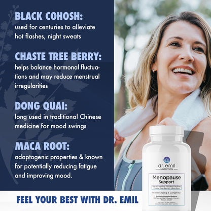 DR EMIL NUTRITION Menopause Supplements for Women - Multi-Symptom Menopause Relief