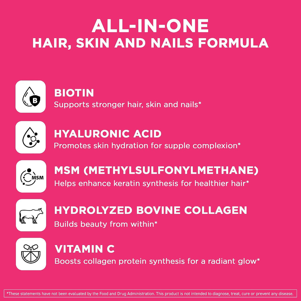 Vital Vitamins Multi Collagen Plus Pills + Biotin Complex Pills