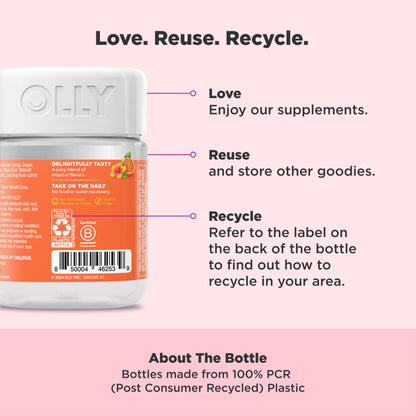 OLLY Heavenly Hair Gummy, Supports Healthy Hair, Keratin, Biotin, AMLA, Chewable Supplement, 30 Day Supply - 60 Count