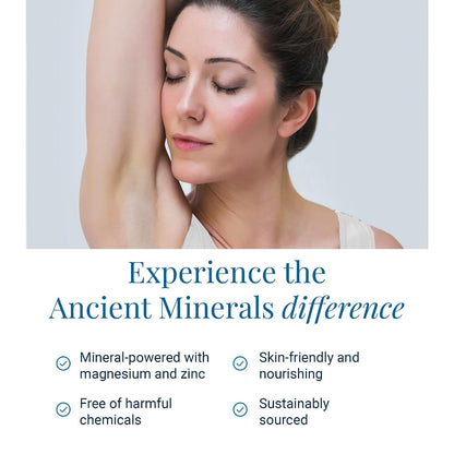 Ancient Minerals Deodorant Cream, Aluminum-Free, Eucalyptus & Mint, 2oz | Magnesium, zinc & vitamin E. Vegan, 24-hour odor protection, Eucalyptus & Mint scent. 2 oz.