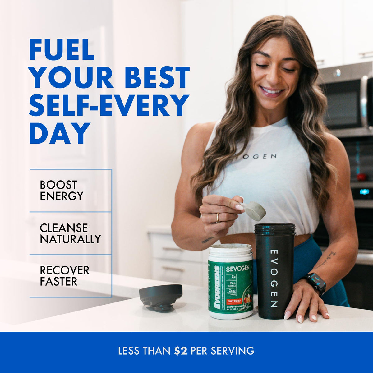 Evogen Evogreens Super Greens | Wellness | Berry | 30 Servings | Spirulina, Vitagranate pomegranate extract and Bacillus probiotics; properly dosed for recovery, detox and immune health