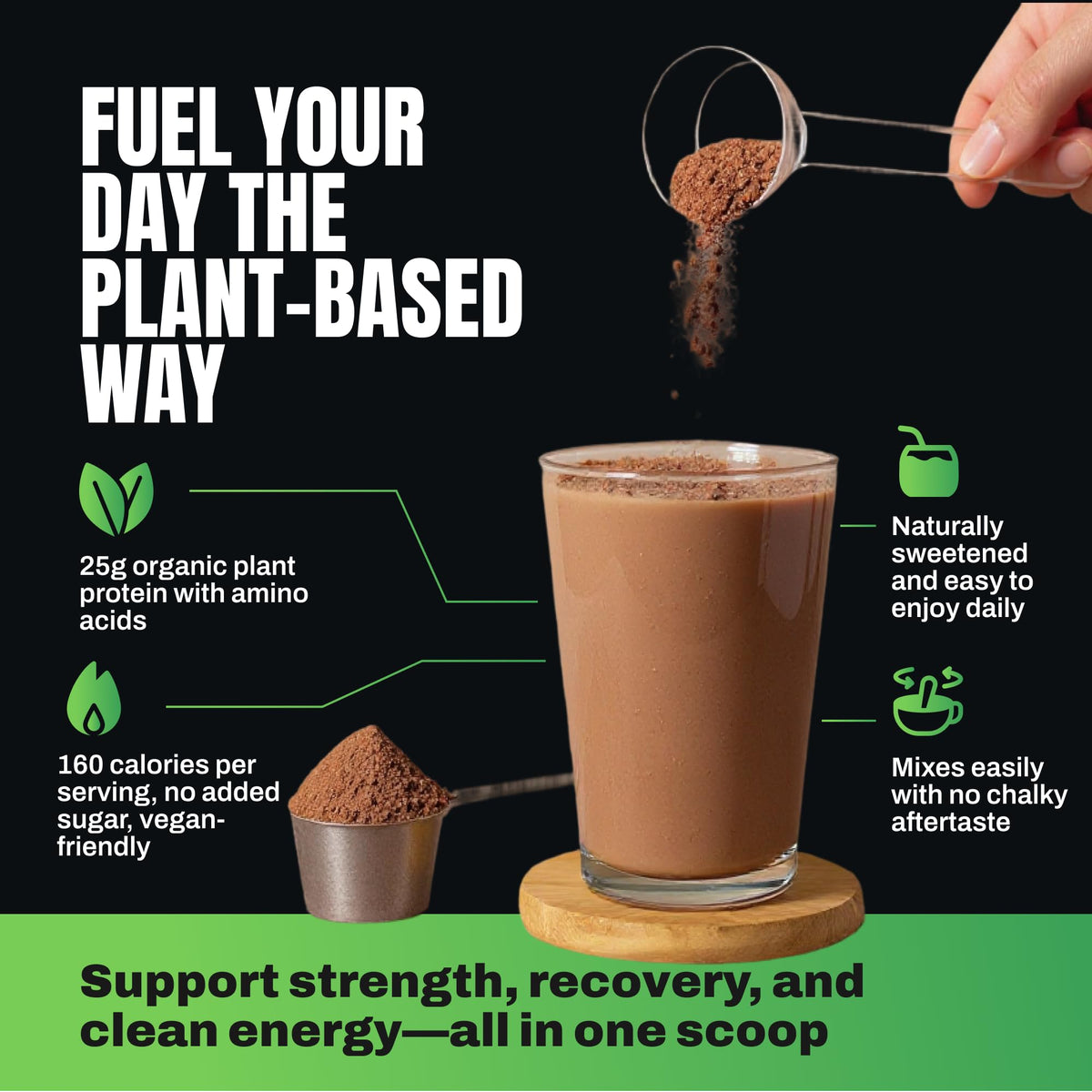 VEDGE Vanilla Protein Powder, USDA Organic Plant Based, 20 Servings | Plant Based Protein Powder, From Pea, Pumpkin, And Sunflower With Smooth Texture For Shakes, Smoothies, Vegan, And Baking