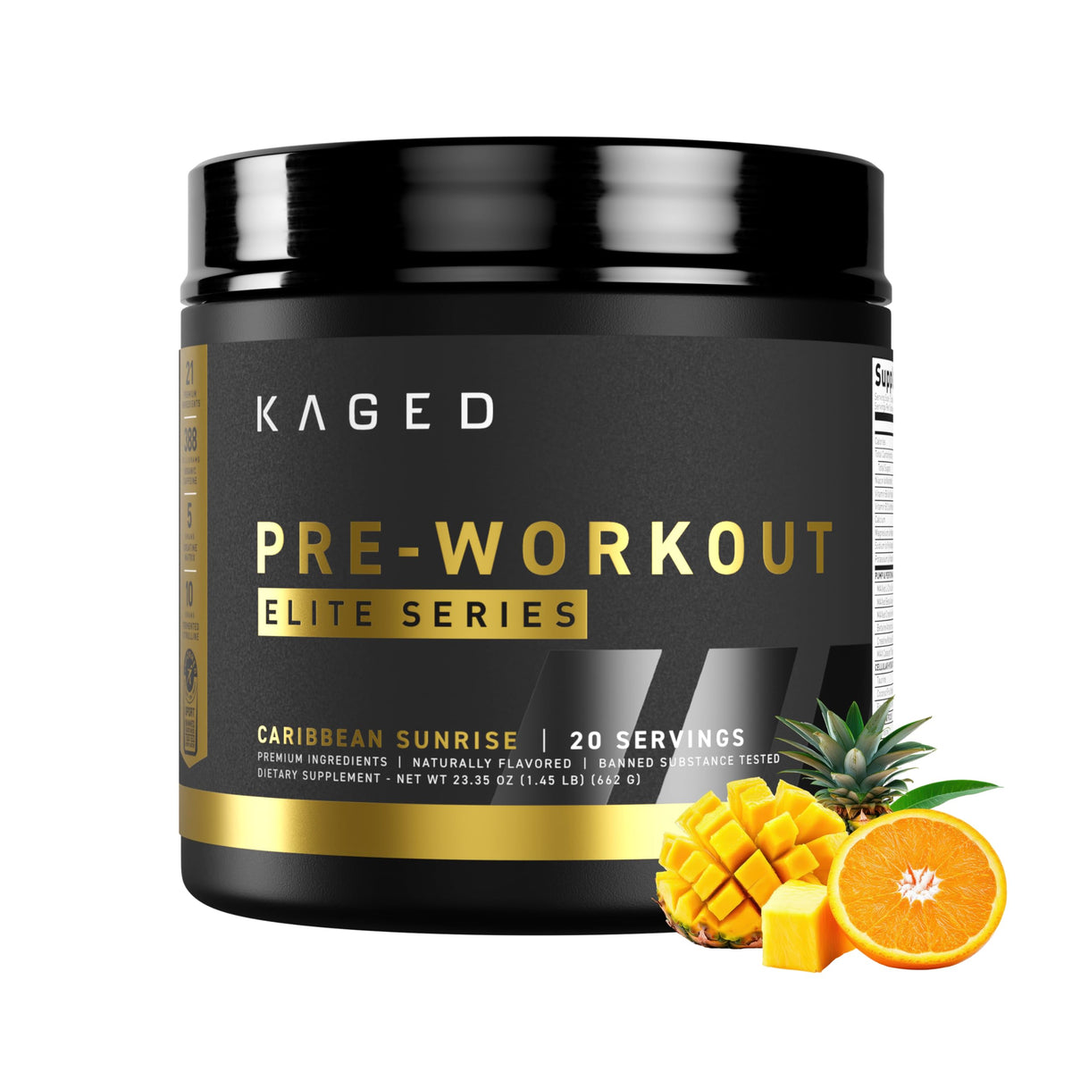 Kaged Pre Workout Elite Powder | Strawberry Lemonade | Pre-Workout with Creatine, Beta Alanine, L-Citrulline, Natural Caffeine | 20 Servings