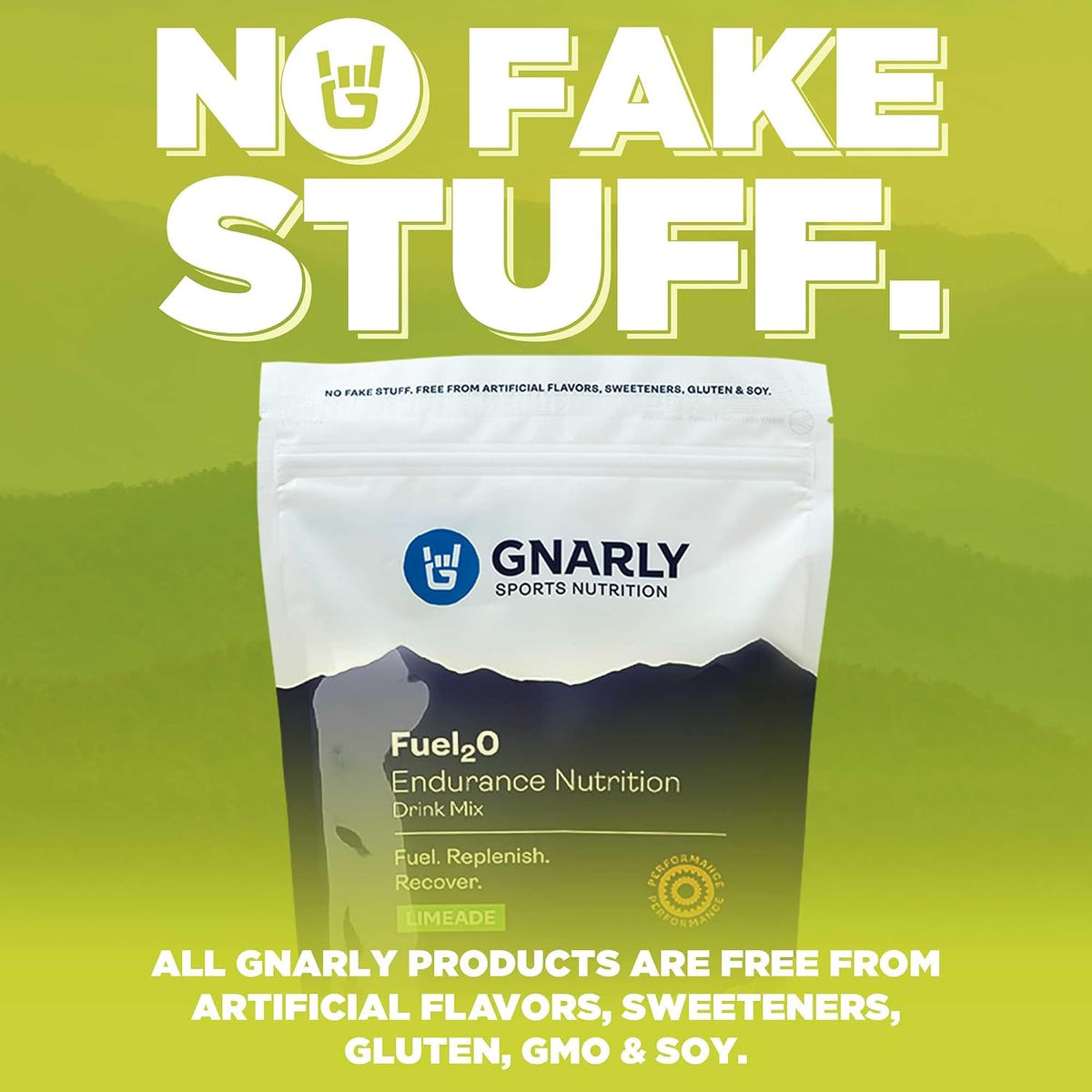 Gnarly Nutrition Creatine Powder – Unflavored – 16.05 oz Bulk Bag – Fuel2O Limeade – 25 Servings