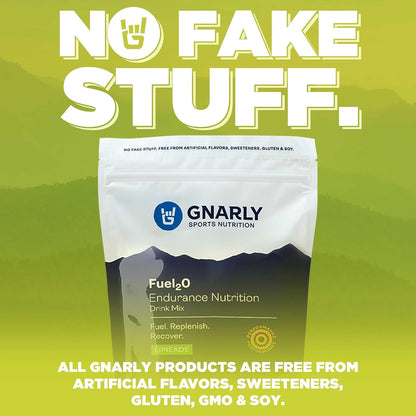 Gnarly Nutrition Creatine Powder – Unflavored – 16.05 oz Bulk Bag – Fuel2O Limeade – 25 Servings