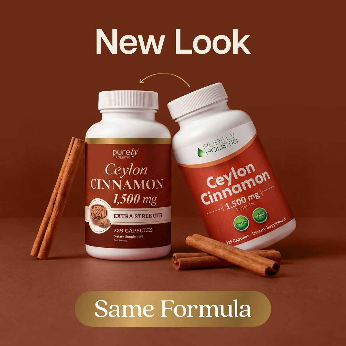 Ceylon Cinnamon Capsules 1500MG, 75 Servings, Powerful Antioxidant Activity | True Sri Lankan Ceylon Cinnamon Supplements, Daily Nutritional Balance Support, Vegan & Non-GMO, 225 Capsules (75 Day Supply)