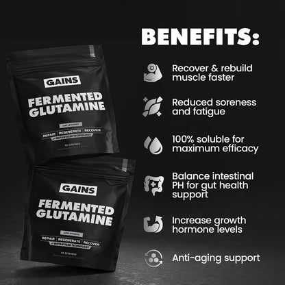 Gains in Bulk L-Glutamine Powder, Unflavored, 90 Servings