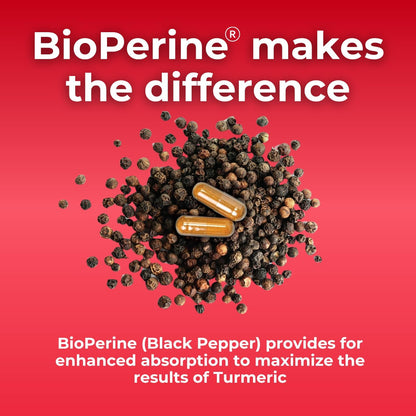 Health Plus Turmeric Curcumin with BioPerine, 90 Capsules, 30 Servings | 150mg Turmeric Extract 95% Curcuminoids with BioPerine, no preservatives; supports joint health and antioxidant protection