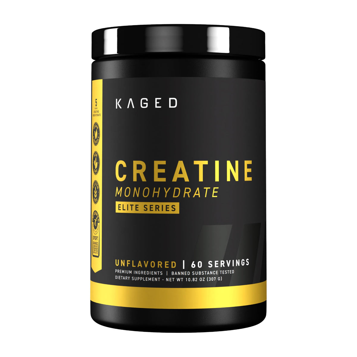Kaged Creatine Monohydrate Micronized Powder | Unflavored | Muscle Building & Recovery | 5000 mg Per Serving | Vegan, Gluten Free, Easily Digestible | Supplements for Men & Women | 100 Servings