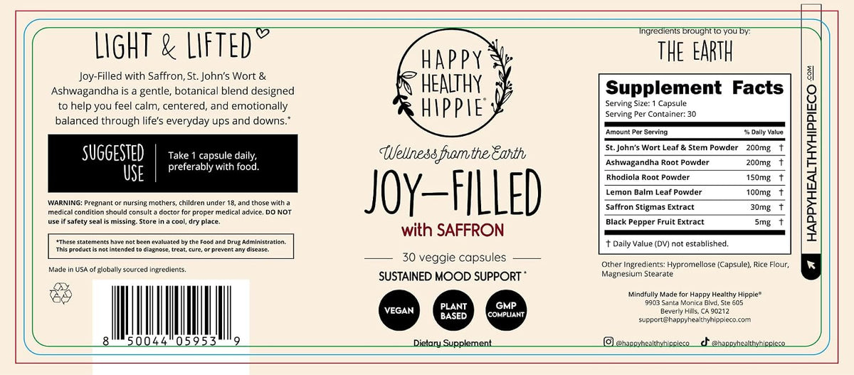 Happy Healthy Hippie Joy-Filled Saffron & Be Grounded