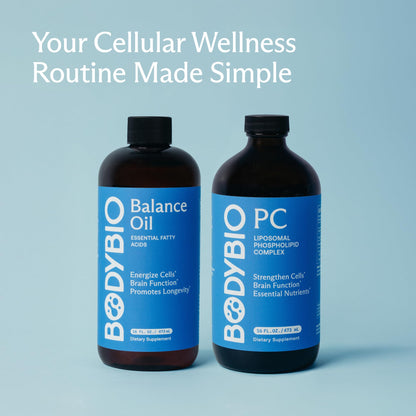 BodyBio Balance Oil - Essential Fatty Acids for Brain, Skin, & Mood | Cold-Pressed Omega 3 & 6