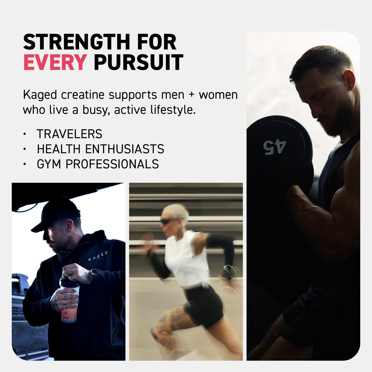 Kaged Creatine Monohydrate Micronized Powder | Unflavored | Muscle Building & Recovery | 5000 mg Per Serving | Vegan, Gluten Free, Easily Digestible | Supplements for Men & Women | 100 Servings