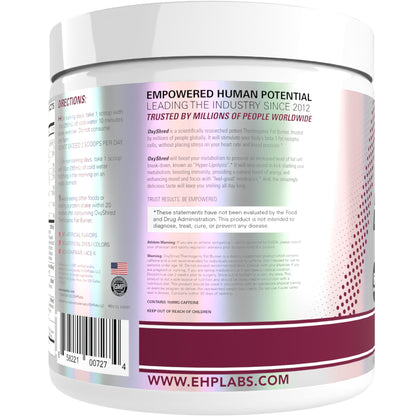 EHP Labs OxyShred Pre Workout Powder - Preworkout Powder with L Glutamine & Acetyl L Carnitine, Energy Boost Drink - Cosmic Blast, 60 Servings