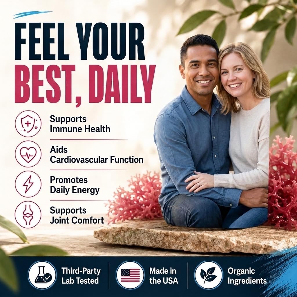 Atlantic Naturals Sea Moss with Beet Root Capsules - Premium Quality Multivitamin Supplement - Sea Moss Superfood to Support Immune Health, Blood Flow, Joint Health & Athletic Performance - 120 ct
