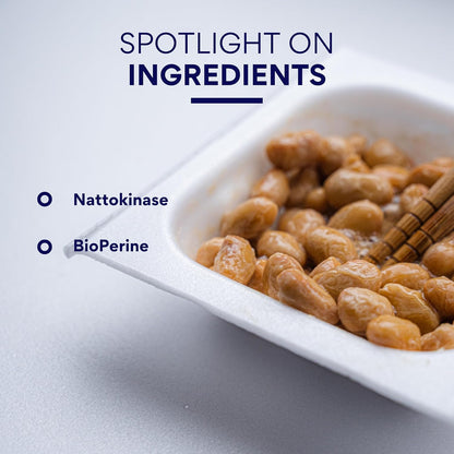 Research Verified Nattokinase - 4000 FU - Circulatory Support - BioPerine, No Vitamin K2-60 Capsules - Pack of 3