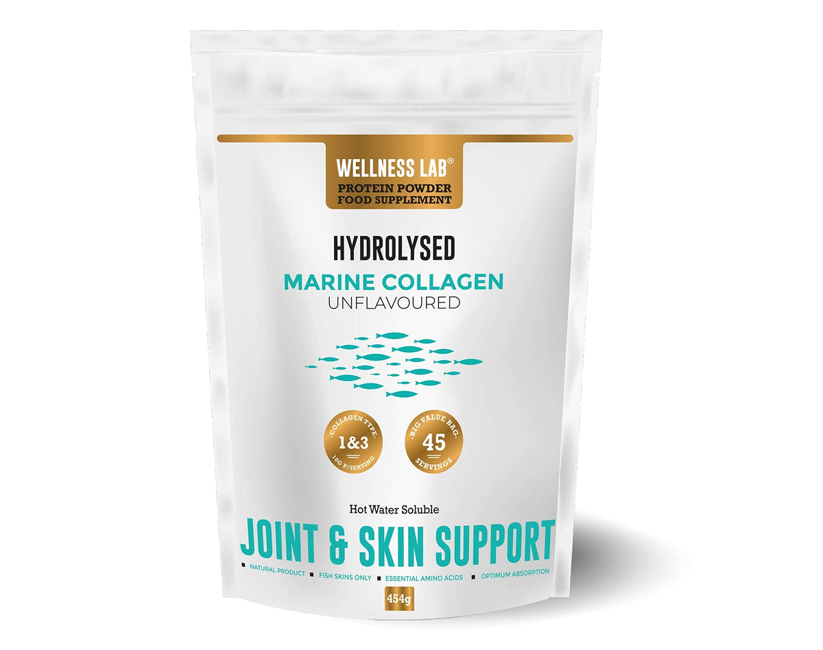 Cleanest Marine Collagen Peptides | Wellness Lab 454g | Type I,III | Highest Bioavailability Hydrolysed Protein